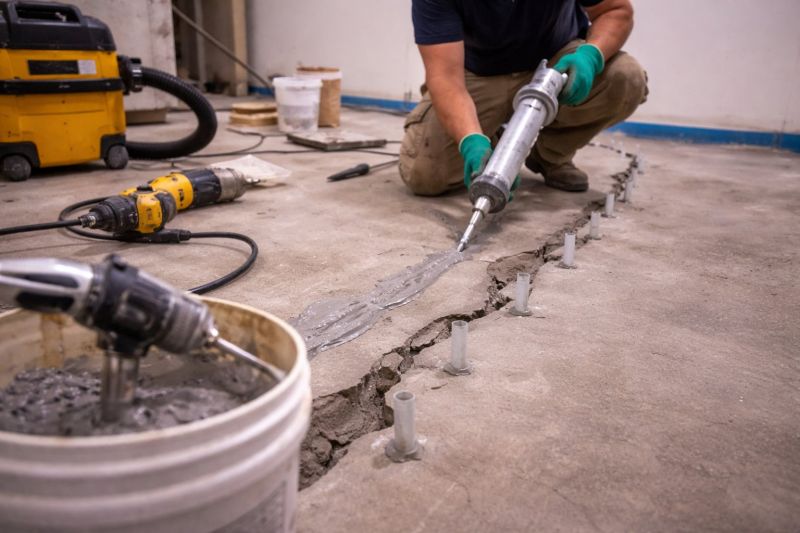Cracked Basement Floor Repair in Morgan Hill, CA