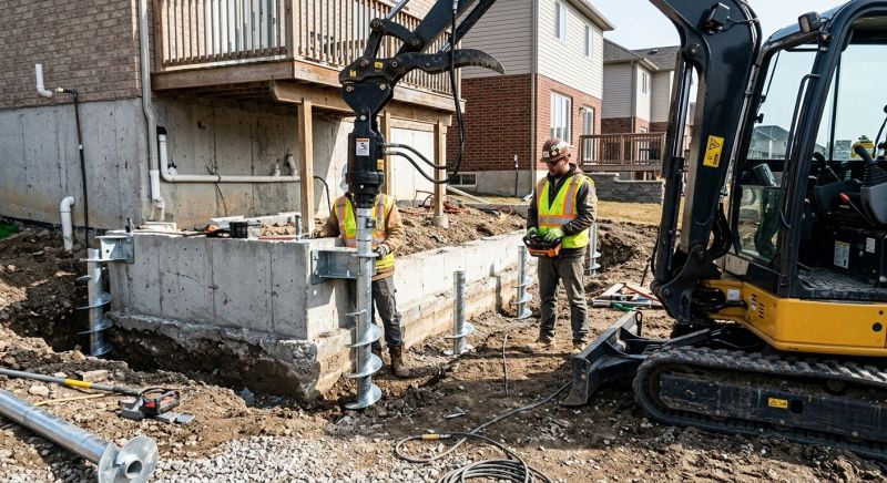 Helical Piers Installation in Morgan Hill, CA