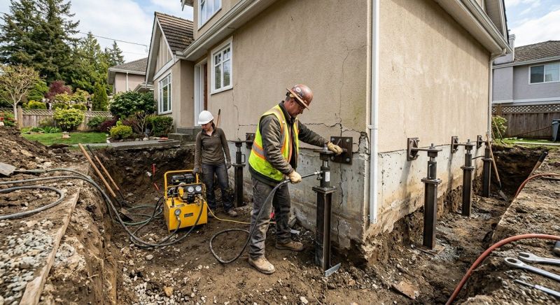 Sinking Foundation Repair in Santa Cruz, CA